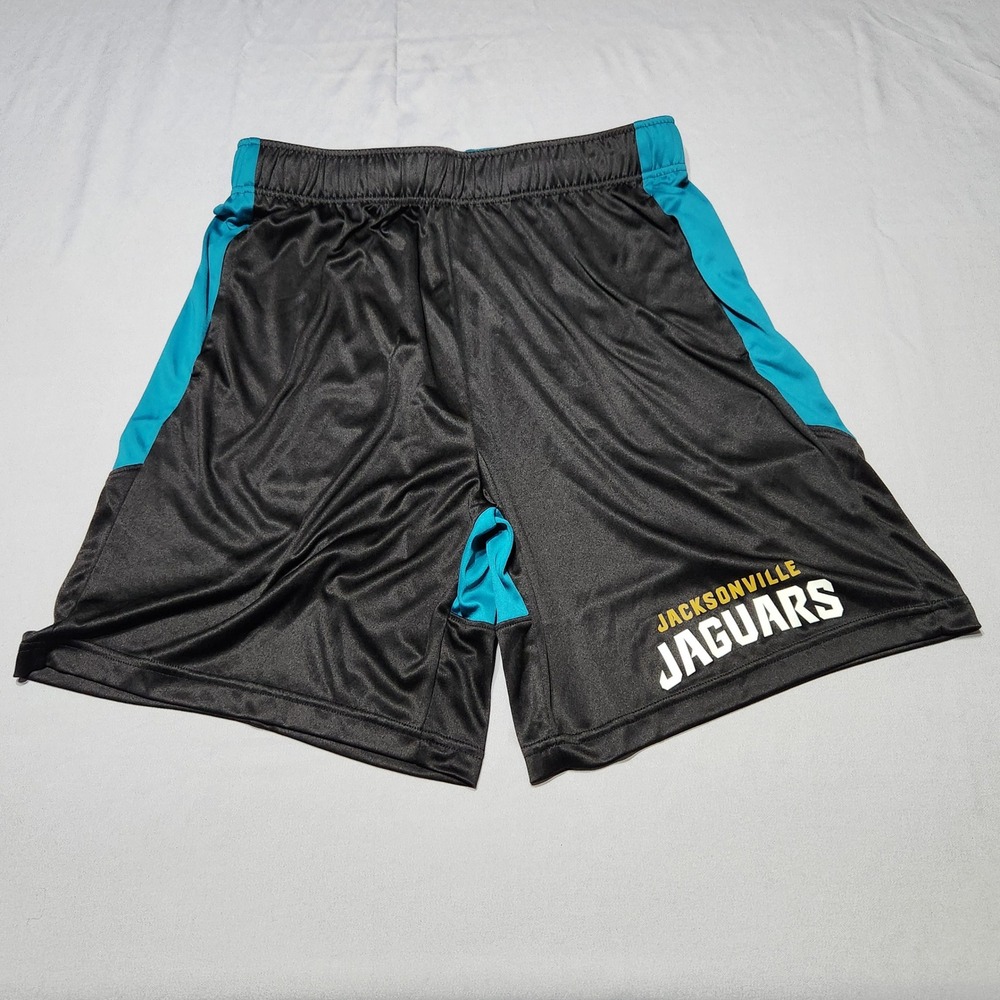 Logo Athletic Jacksonville Jaguars NFL Mens Shorts Black Teal Size Large L